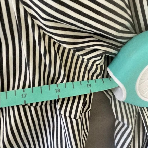 J.Crew Haberdashery Black and White Striped Button Up - size medium tall - Picture 7 of 11